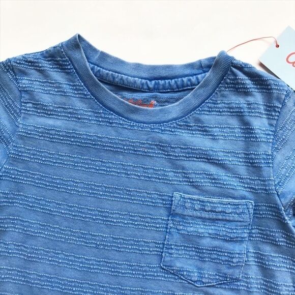Cat & Jack NWT blue textured t-shirt 18m & 3T - Picture 2 of 4